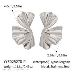 Stainless Steel Earrings Ginkgo Leaf Earrings