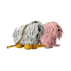 Creative Cute Fringed Pine Lion Dog Shoulder Bag Funny Handbag Shepherd Dog Women's Bag