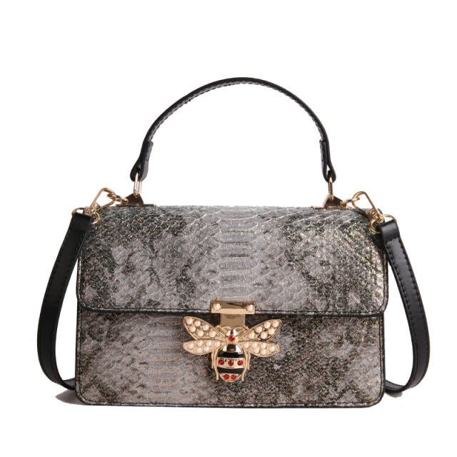 Women's Bags Autum 2025 Fashion Shoulder Bag Stone Pattern Personalized Small Square Bag