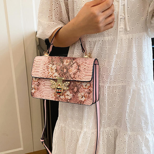 Women's Bags Autum 2025 Fashion Shoulder Bag Stone Pattern Personalized Small Square Bag