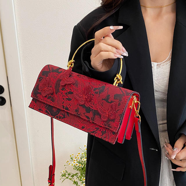 2025 Sweet Girl Fashion Lace Butterfly Stylish Small Square Bag Trendy crossbody bag purse bag