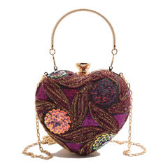 2025 Fashion Sequin heart Shoulder Bag Instagram Evening Bag