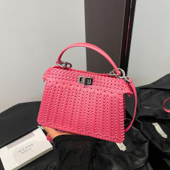 Summer Jelly Bag 2025 Small Fresh hollow Out Woven Bag Beach Bag