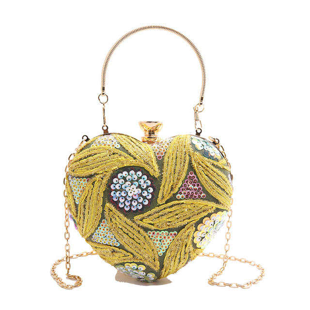 2025 Fashion Sequin heart Shoulder Bag Instagram Evening Bag