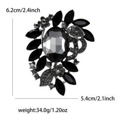 Korean Fashion Creative Alloy Medium Glass Brooch