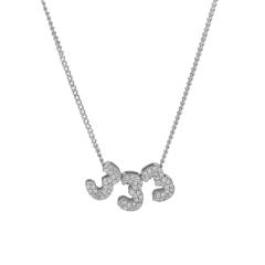 Hot-Selling 18K Gold-Plated Copper Zircon High-Polish Lucky Number Angel Number Pendant Necklace
