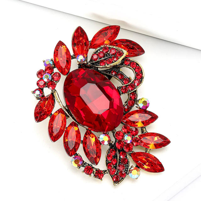 Korean Fashion Creative Alloy Medium Glass Brooch