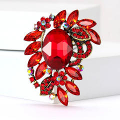 Korean Fashion Creative Alloy Medium Glass Brooch