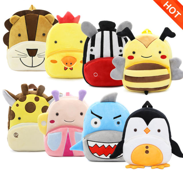 Cute Cartoon Animal Children's Backpack Stall Supply Backpack Kindergarten Plush Backpack