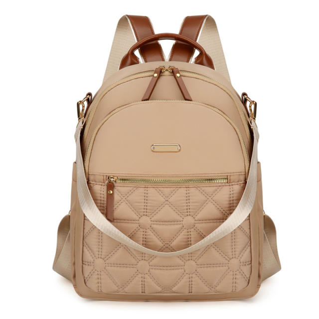 New Style Textile Backpack Women's Simple Casual Student Schoolbag All-match Large Capacity Travel Backpack