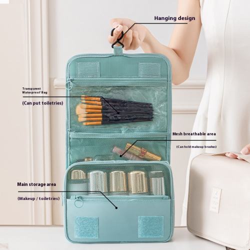 New Korean Style Waterproof Travel Large Capacity Storage Bag Portable Hook Toiletry Cosmetic Bag
