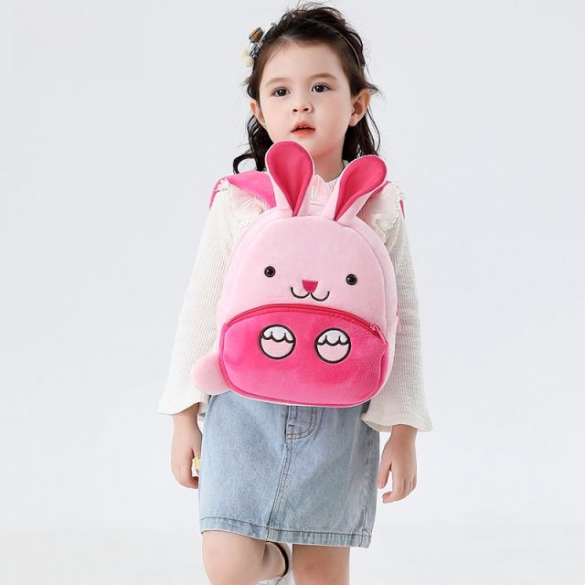 Cute Cartoon Animal Children's Backpack Stall Supply Backpack Kindergarten Plush Backpack
