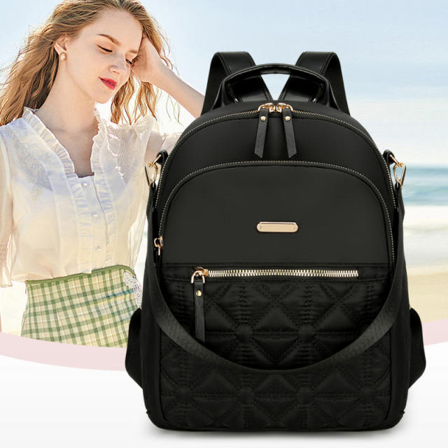 New Style Textile Backpack Women's Simple Casual Student Schoolbag All-match Large Capacity Travel Backpack