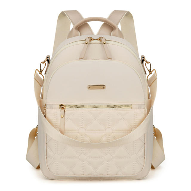 New Style Textile Backpack Women's Simple Casual Student Schoolbag All-match Large Capacity Travel Backpack