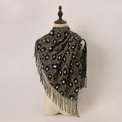 New Leopard Print Scarf for Women Trendy Long Imitation Cashmere Scarf,