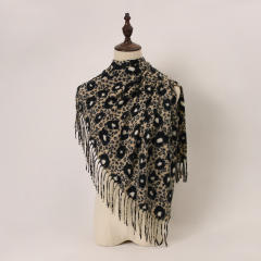 New Leopard Print Scarf for Women Trendy Long Imitation Cashmere Scarf,