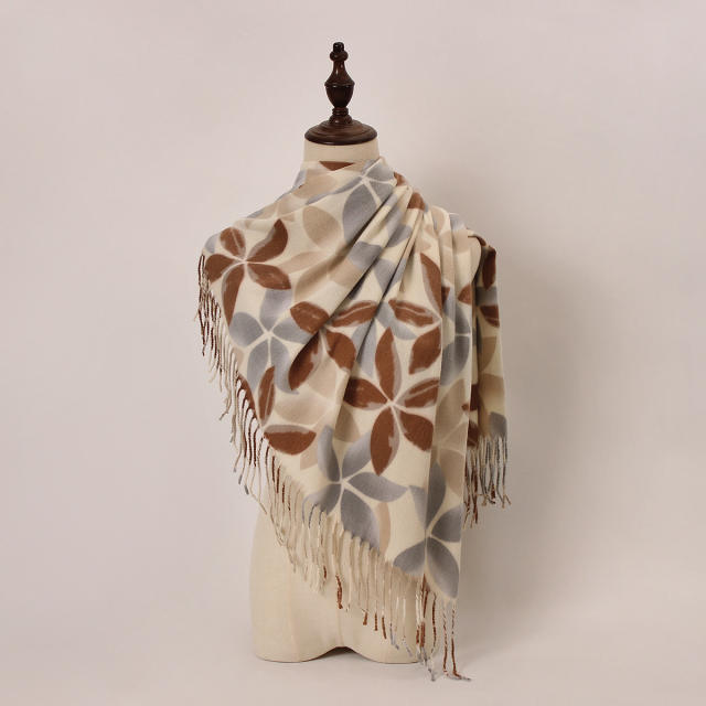 Hot-Selling Autumn Winter Warm Printed Scarf