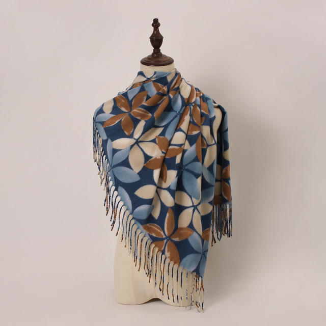 Hot-Selling Autumn Winter Warm Printed Scarf