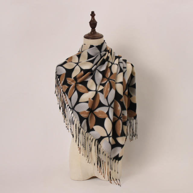 Hot-Selling Autumn Winter Warm Printed Scarf