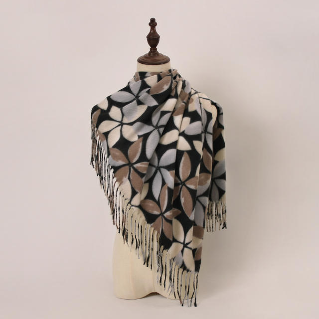 Hot-Selling Autumn Winter Warm Printed Scarf