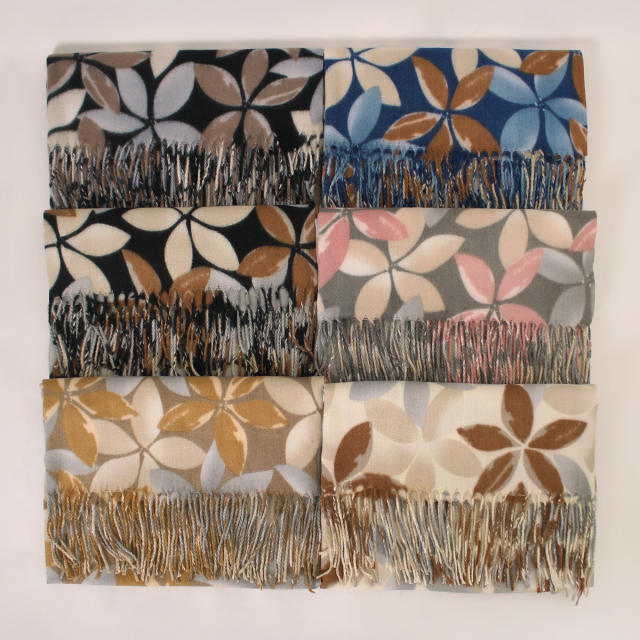 Hot-Selling Autumn Winter Warm Printed Scarf