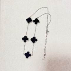 15mm double-sided four-leaf clover five-flower necklace non-fading stainless steel necklace