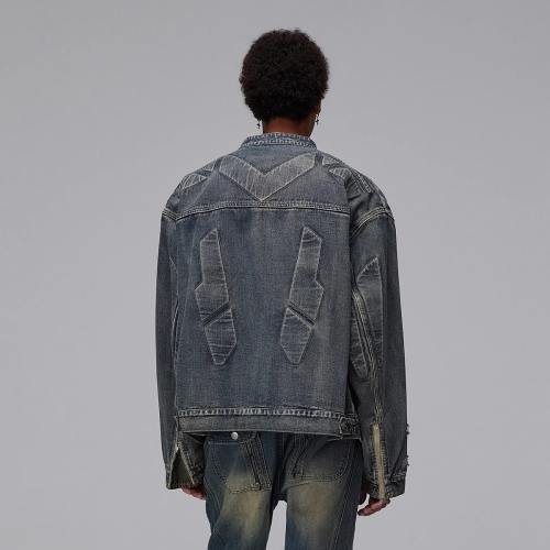 American Style Trendy Washed Old Denim Jacket Men's