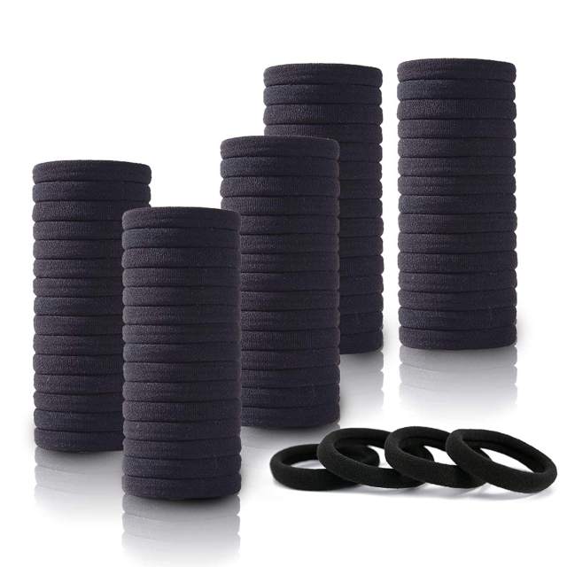 100 Pack Korean Style Simple Colorful Seamless Headline Rope hair band hair ties