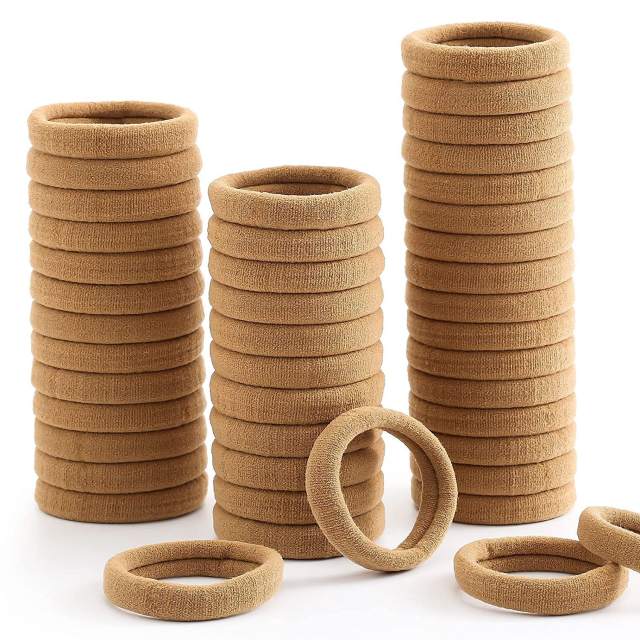 100 Pack Korean Style Simple Colorful Seamless Headline Rope hair band hair ties
