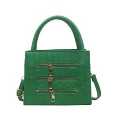 zipper decoration winter new fashion simple solid color handbag