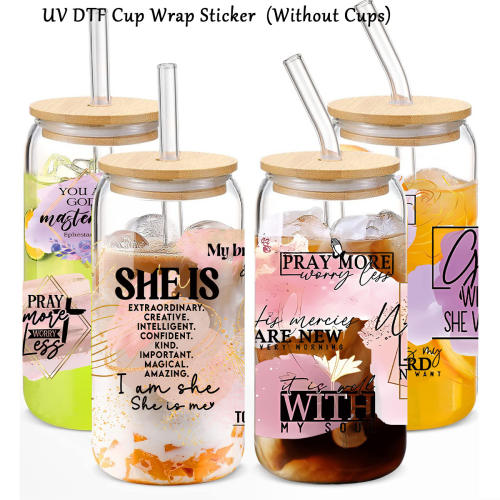 Jesus Bible UV Transfer Sticker Glass Cup Crystal Label Crystal Sticker