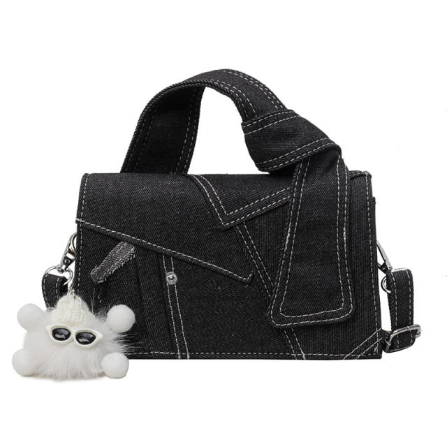 Denim Handbag Women's New All-match Crossbody Bag small square bag purse bag