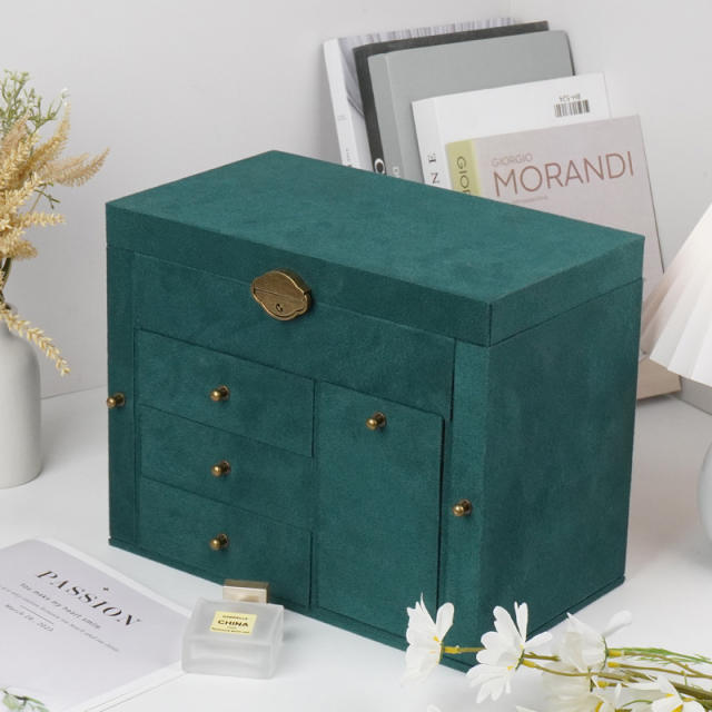Storage Jewelry Box 2025 New Multi-Layered Necklace Ring Bracelet Large-Capacity Jewelry Box