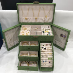 Storage Jewelry Box 2025 New Multi-Layered Necklace Ring Bracelet Large-Capacity Jewelry Box