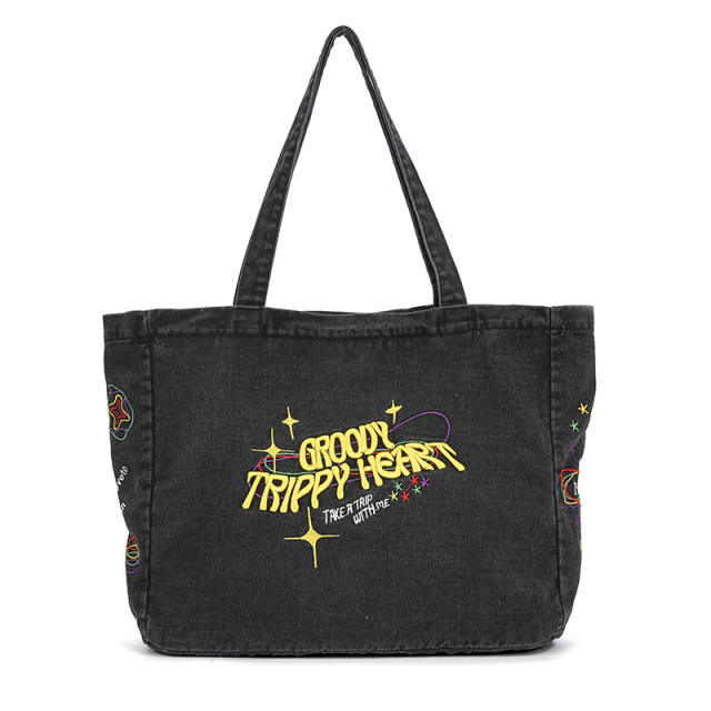 New fashion denim bag ladies casual bg large capacity all-match tote bag