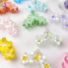 Spring Summer Gradient Flower Grab Clip hot sale hair claw cilps