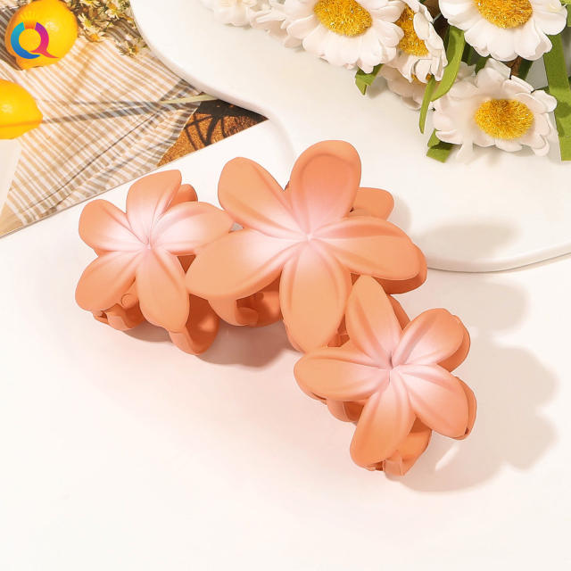 Spring Summer Gradient Flower Grab Clip hot sale hair claw cilps