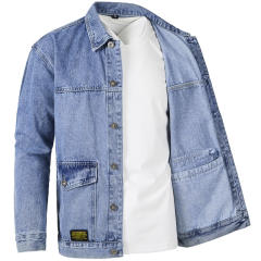 Spring Autumn New Men's Loose Handsome Denim Jacket