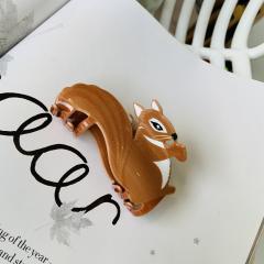 New Maple Leaf Acrylic Farm Hairpin Squirrel hair claw clips for autumn winter 7cm