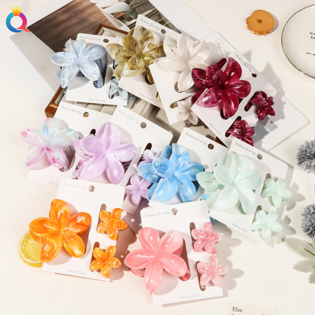 Hot-selling Egg Flower Clamp Combination suit Holiday Flower hair claw clips set