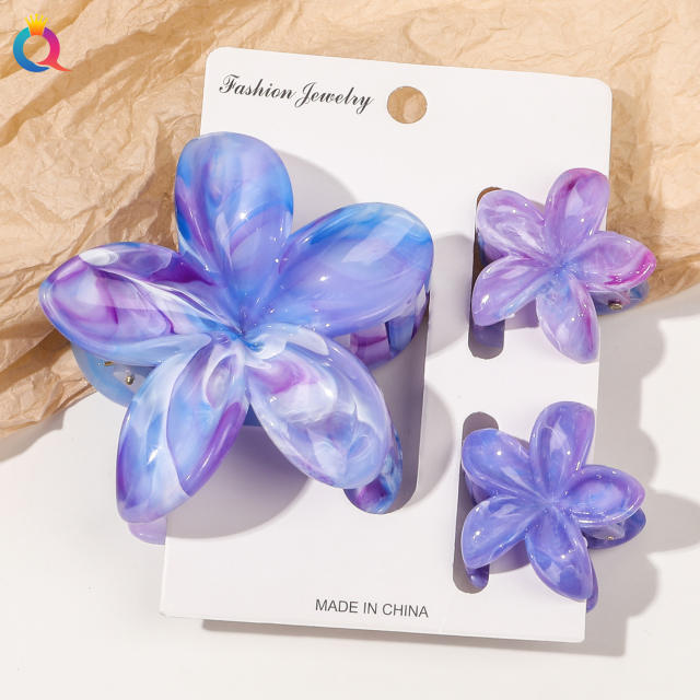 Hot-selling Egg Flower Clamp Combination suit Holiday Flower hair claw clips set