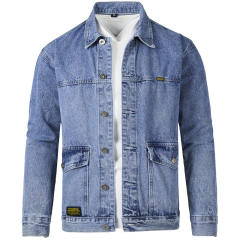 Spring Autumn New Men's Loose Handsome Denim Jacket