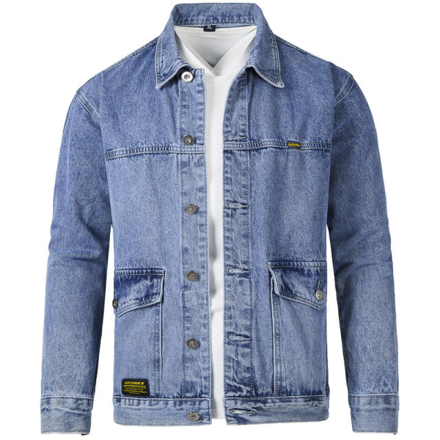 Spring Autumn New Men's Loose Handsome Denim Jacket