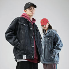 Korean Style Men's Denim Jacket Men's 2025 Spring Retro Washed Loose Lapel Casual Jacket