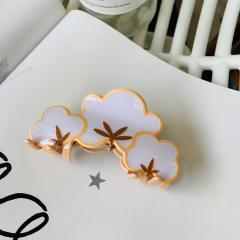 New Maple Leaf Acrylic Farm Hairpin Squirrel hair claw clips for autumn winter 7cm