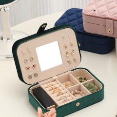 Earrings storage box small jewelry box organizing box multi-layer jewelry box