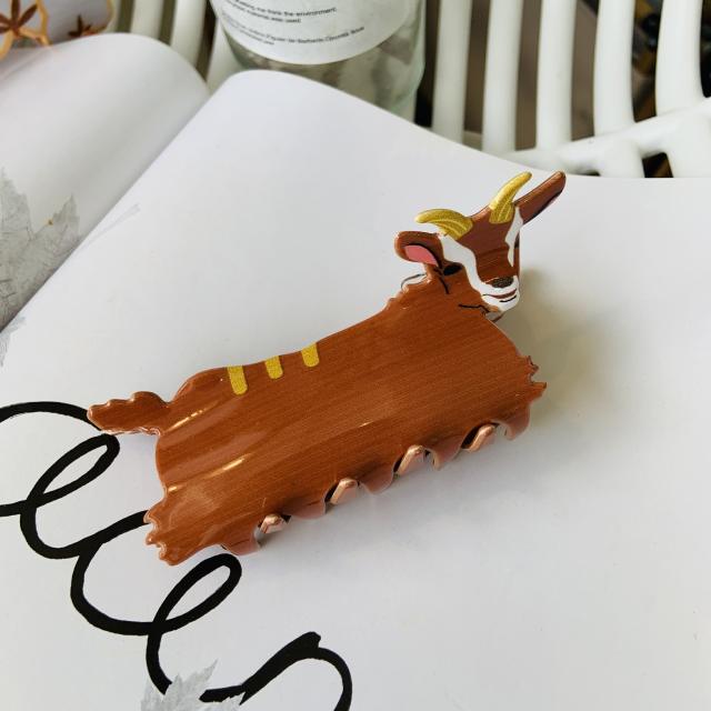 New Maple Leaf Acrylic Farm Hairpin Squirrel hair claw clips for autumn winter 7cm