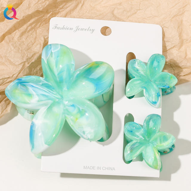 Hot-selling Egg Flower Clamp Combination suit Holiday Flower hair claw clips set