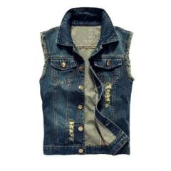 2024 New Summer Men's Slim Fit Ripped Denim Vest