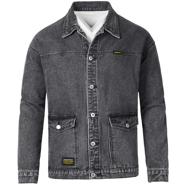 Spring Autumn New Men's Loose Handsome Denim Jacket
